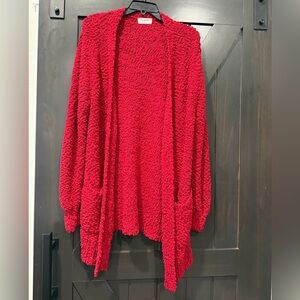 Zenana Outfitters Vibrant Red Cardigan